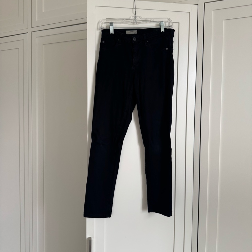 AG Adriano Goldschmied Black Straight Leg Jeans